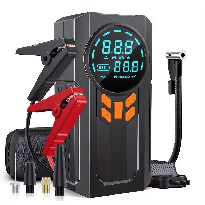 Booster batterie avec compresseur digital JKUOO 5-en-1 150 PSI