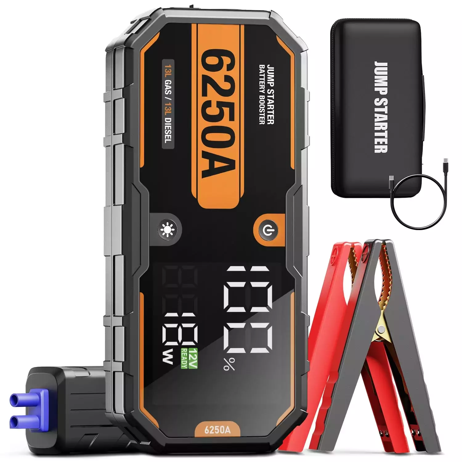 Booster de batterie JF.EGWO – Power Bank 12V 20 000 mAh avec USB & Lampe LED – Image 15