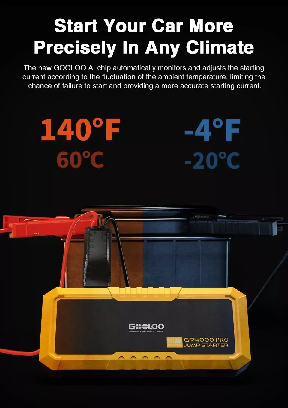 Booster batterie GOOLOO GP4000 12V avec Power Bank 26800mAh et LED – Image 15