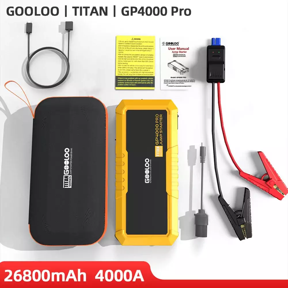 Booster batterie GOOLOO GP4000 12V avec Power Bank 26800mAh et LED – Image 19