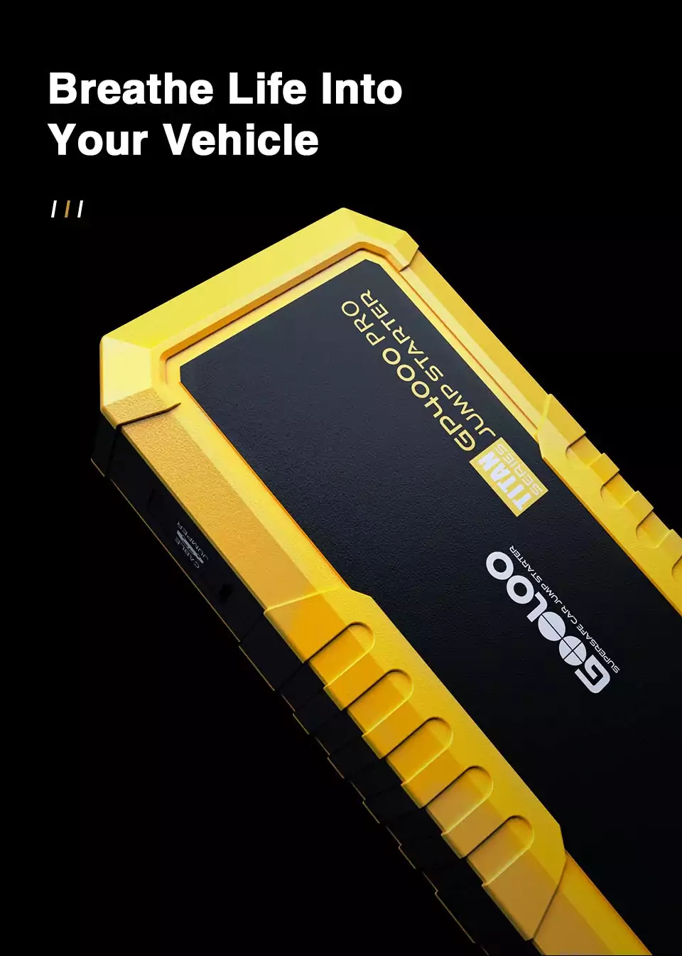 Booster batterie GOOLOO GP4000 12V avec Power Bank 26800mAh et LED – Image 7
