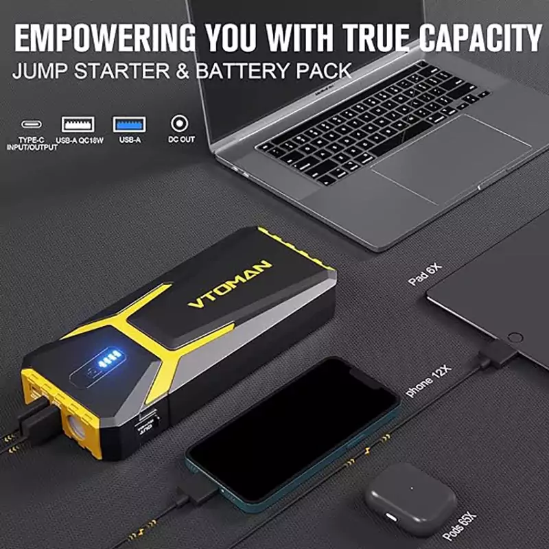 Booster avec Power Bank 20 000 mAh & LED | Ultra Compact | VTOMAN V10 PRO – Image 3