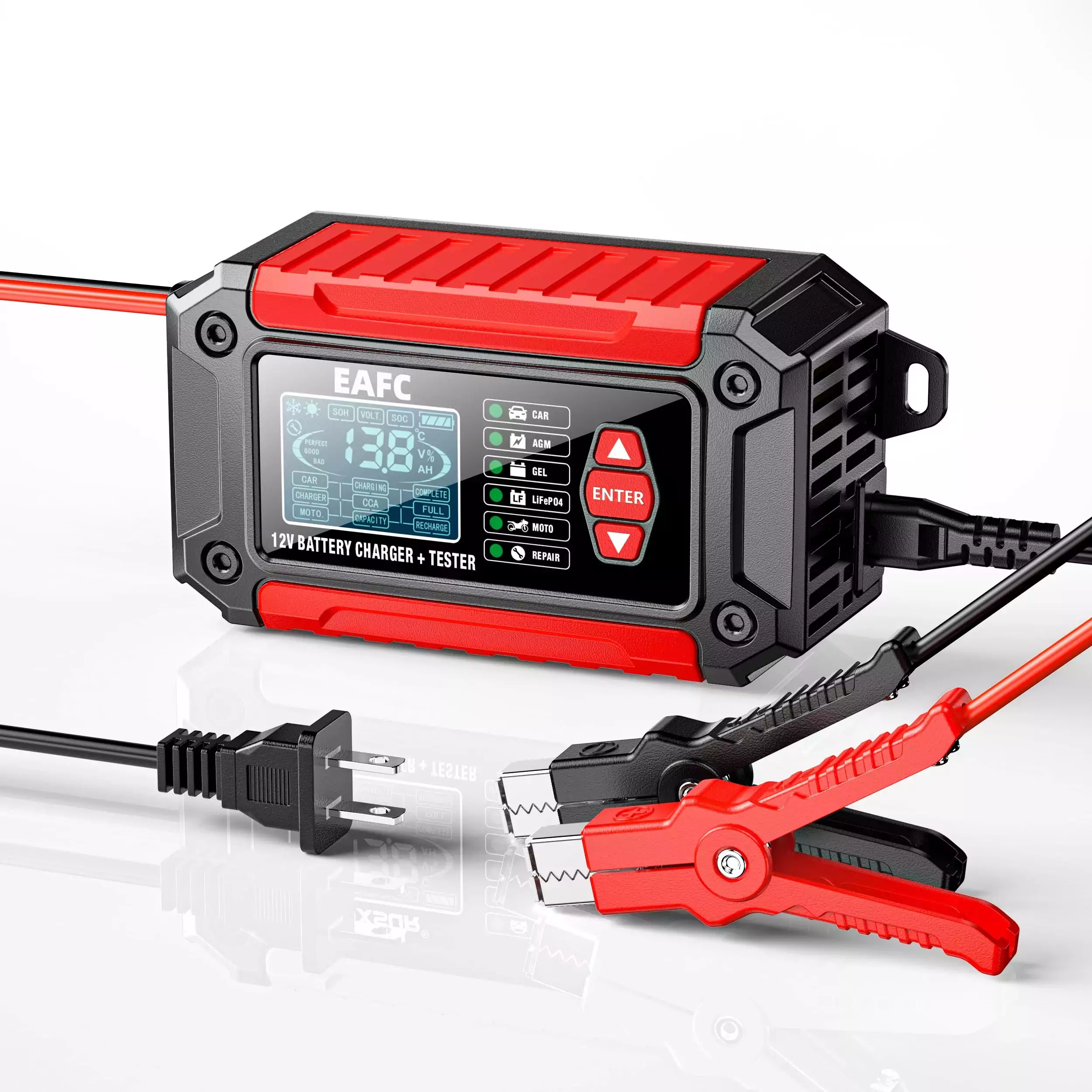 Chargeur Testeur Batterie 12V 6A Intelligent AGM GEL LiFePO4 Moto Auto – Image 7